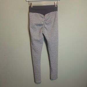 Womens Ruched Casual Geometric Stretch Skinny Pull‎ On Legging Pants Gray Small